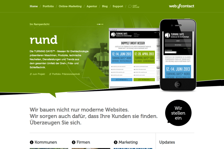 web contact website preview